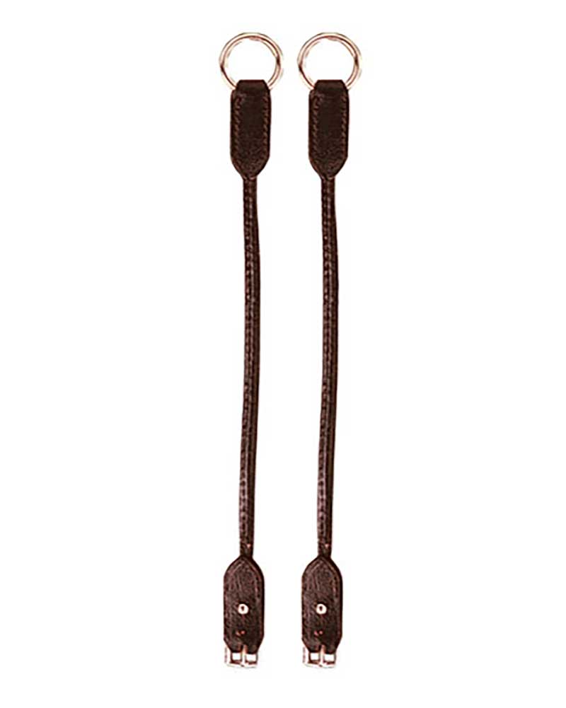 Pair of Brown Leather Cheekpieces for Elevator Bit - Suhis