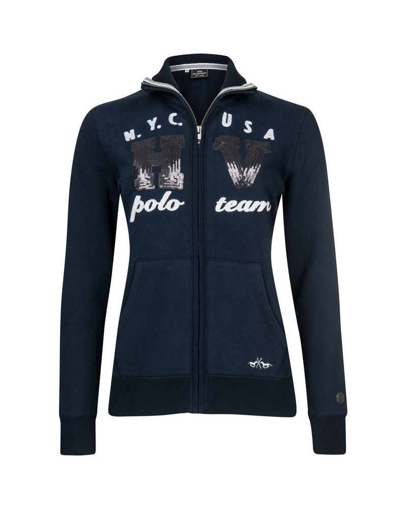 Veste bleu marine avec poches et imprimé pour femme - Ermax - HV Polo