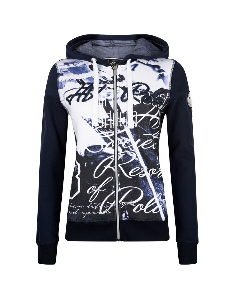 Printed hoodie with drawstrings for women - HV Polo