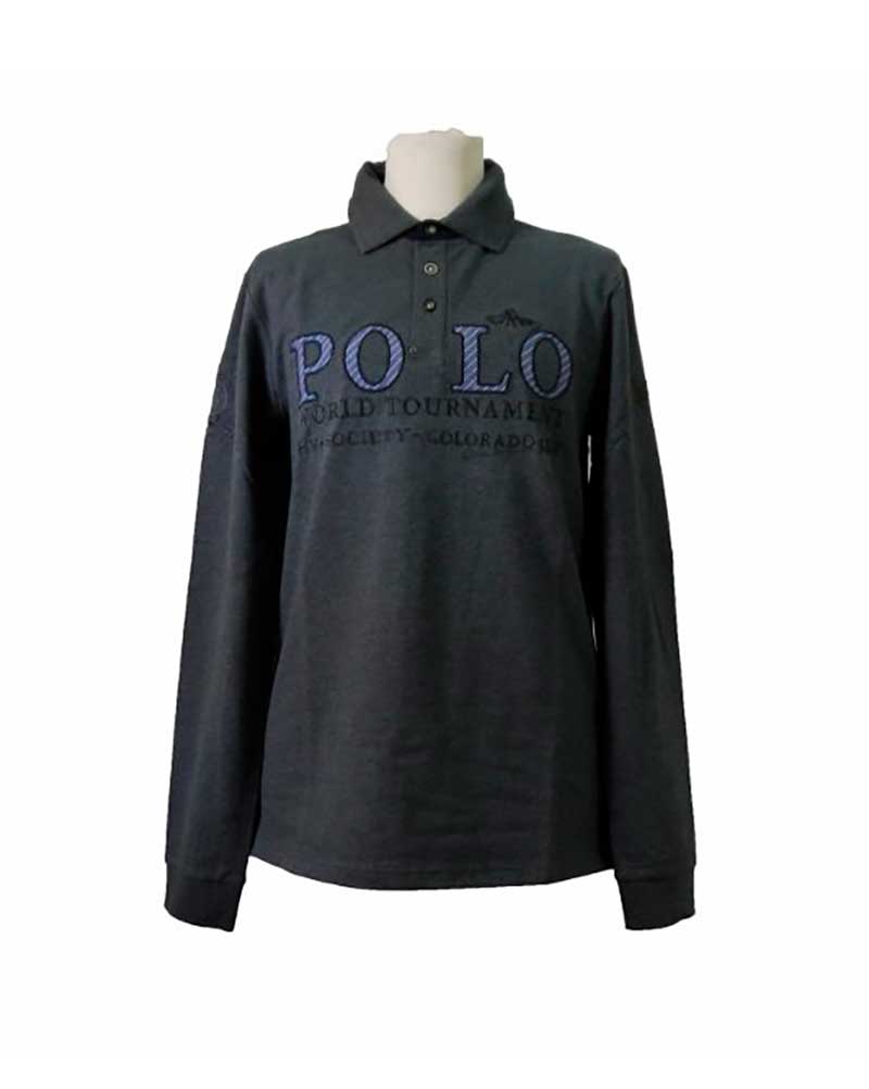 Polo de manga larga gris oscuro para hombre - Flagler - HV Polo