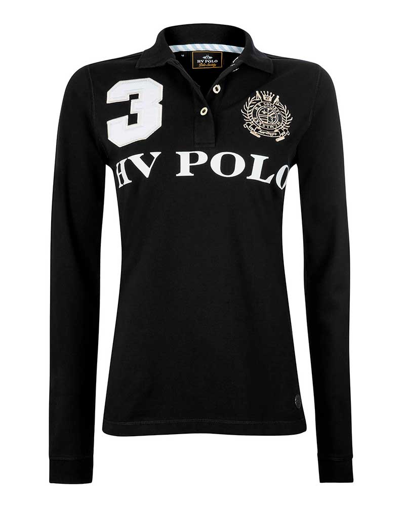 Polo de manga larga negro - Favouritas - HV Polo