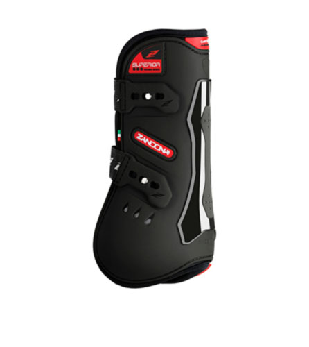 Pack of 2 black front jump protectors air tendon model - Zandona