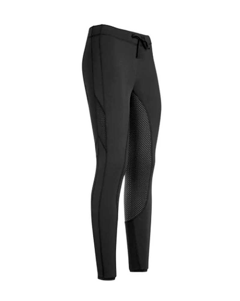 Black leggings with drawstring waist (grip culera) for women - Athletics - euro-star