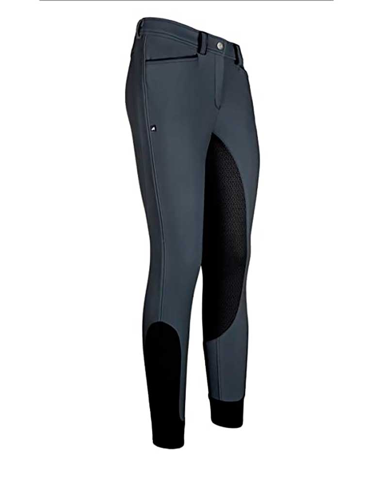 Pantalons d'hiver gris bleuté foncé et noir (grip à fond intégral) pour femme Carina - Euro-Star