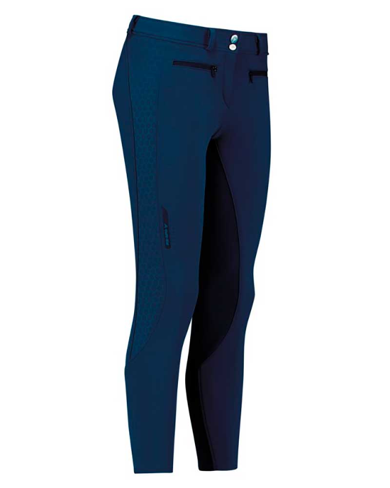 Navy Blue Winter Riding Breeches with Seat Grip for Women - Pharis - Euro-Star