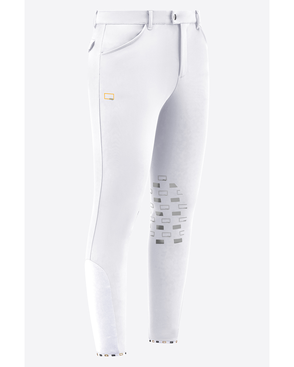 Pantalones de montar a caballo blancos (grip rodilla) para hombre - RG