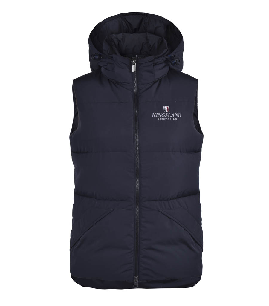 Gilet matelassé bleu marine avec capuche unisexe - Warmer - Kingsland