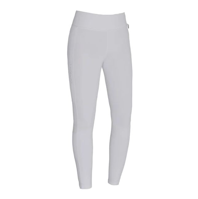 Leggings blanc avec ceinture large et logos de la marque (grip à fond intégral) pour femme KLkatinka - Kingsland