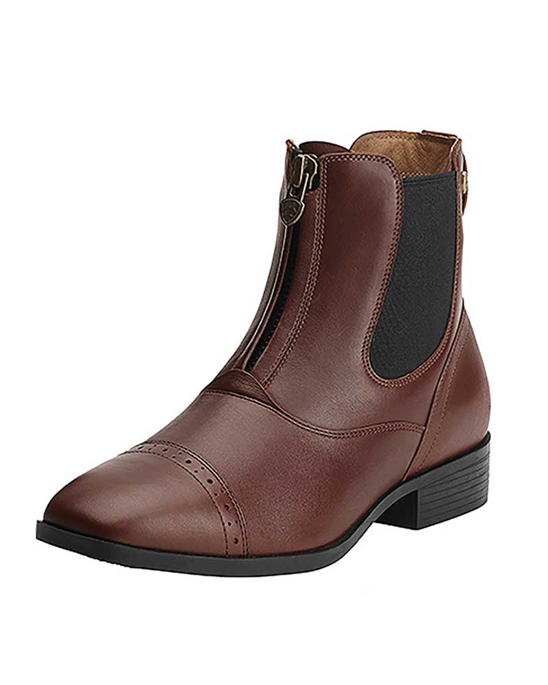 Ariat Challenge Women’s Brown Leather Riding Boots – Square Toe with Zipper