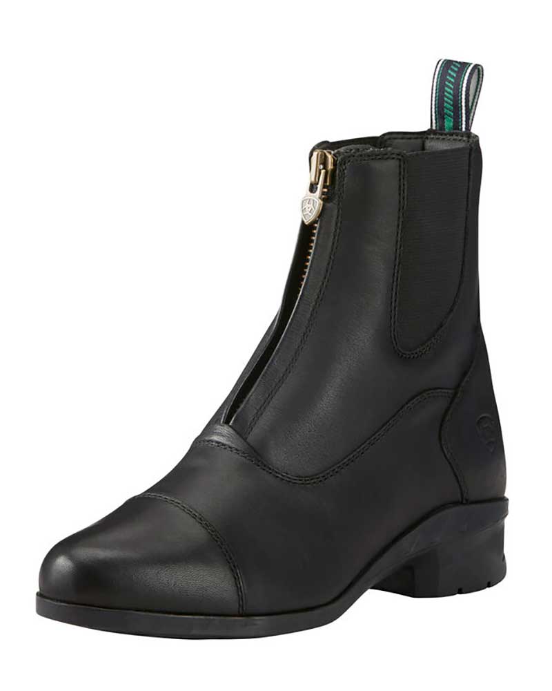 Ariat Heritage IV Women’s Black Leather Riding Boots – Zip Paddock