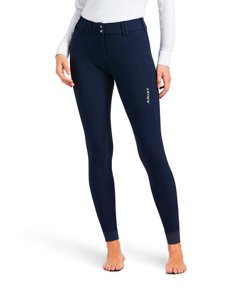 Navy blue riding trousers (knee grip) for women - Tri Factor - Ariat
