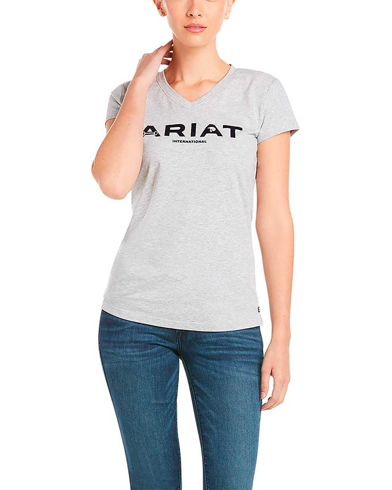 T-shirt gris à manches courtes pour femme Icon - Ariat