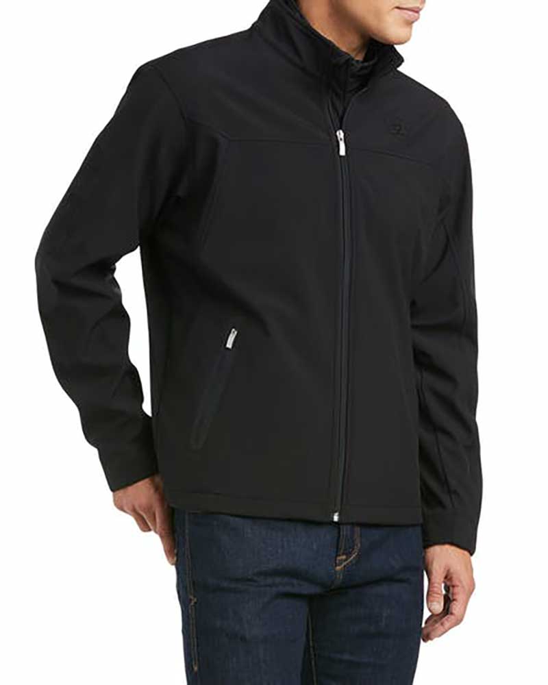 Black Softshell Jacket (Breathable, Waterproof, and Windproof) for Men - New Team - ARIAT