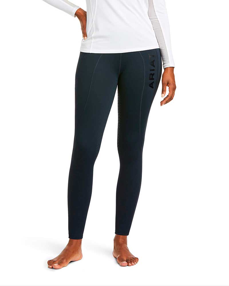 Leggings d'hiver bleu marine (grip à fond intégral) pour femme Attain - Ariat