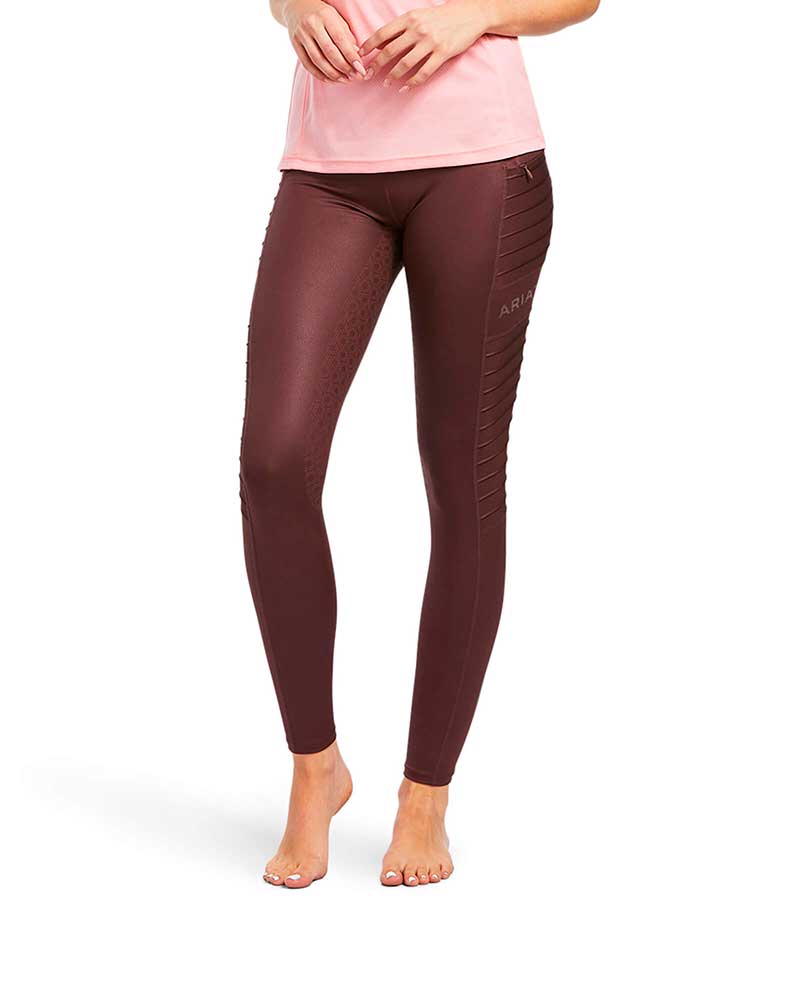 Bright brown riding tights (grip culera) for women - EOS Moto - ARIAT