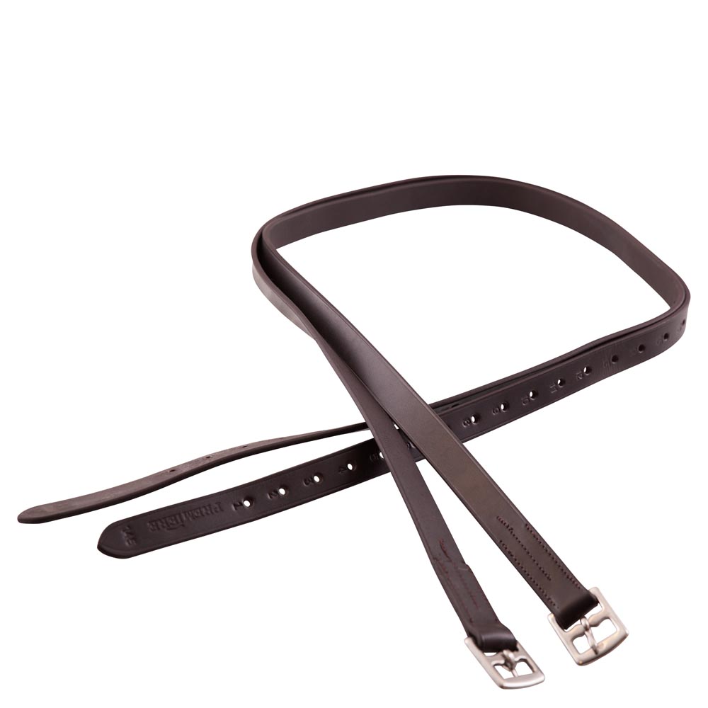 Dark brown leather stirrups - Premiere