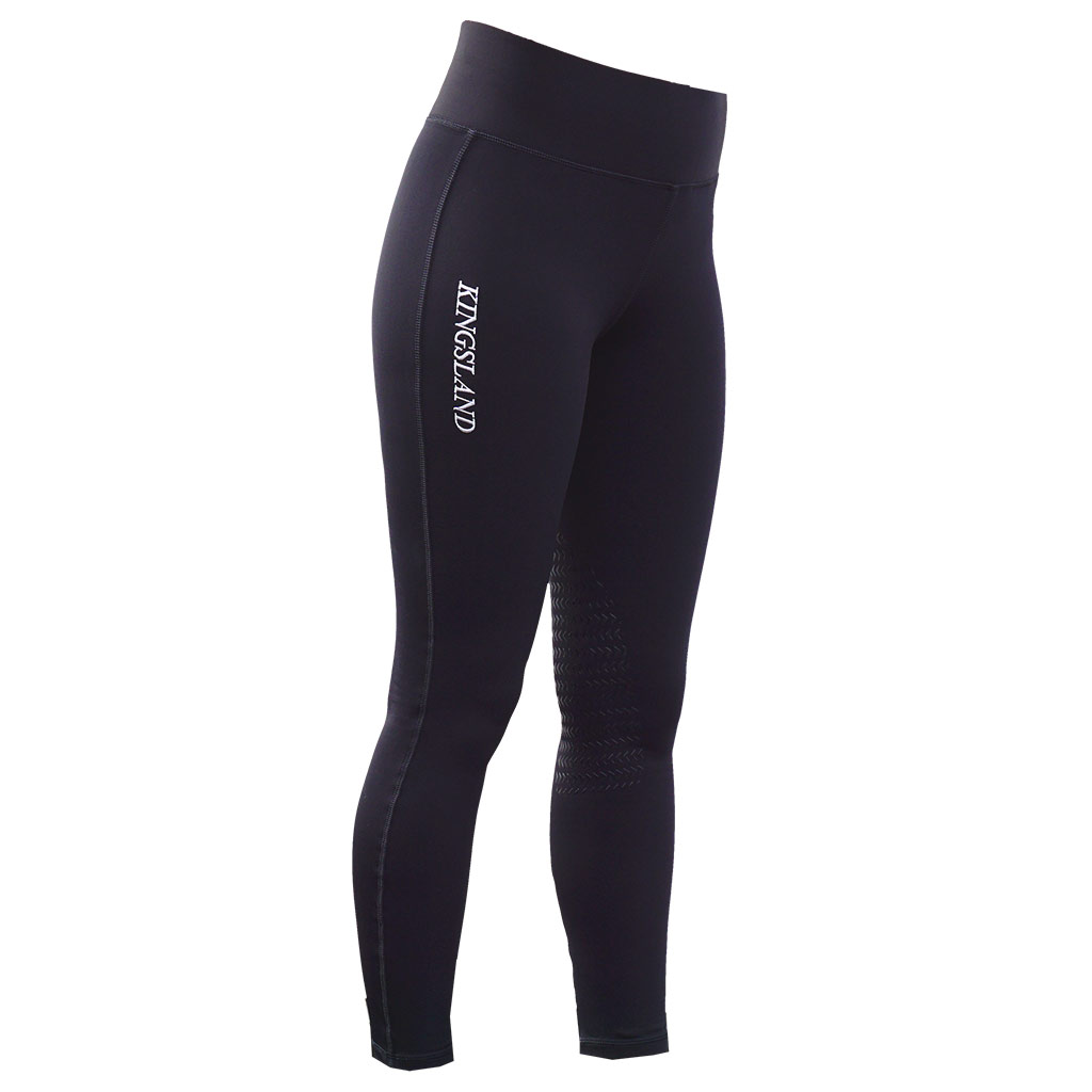 Navy blue riding tights with silicone knee grip for woman – Cornell model by Kingsland