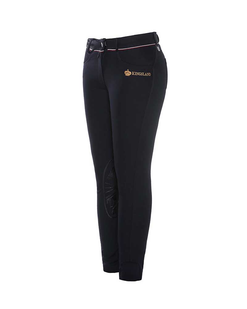 Pantalons bleu marine avec bordures en bordeaux (grip aux genoux) junior unisexe Kaila - Kingsland