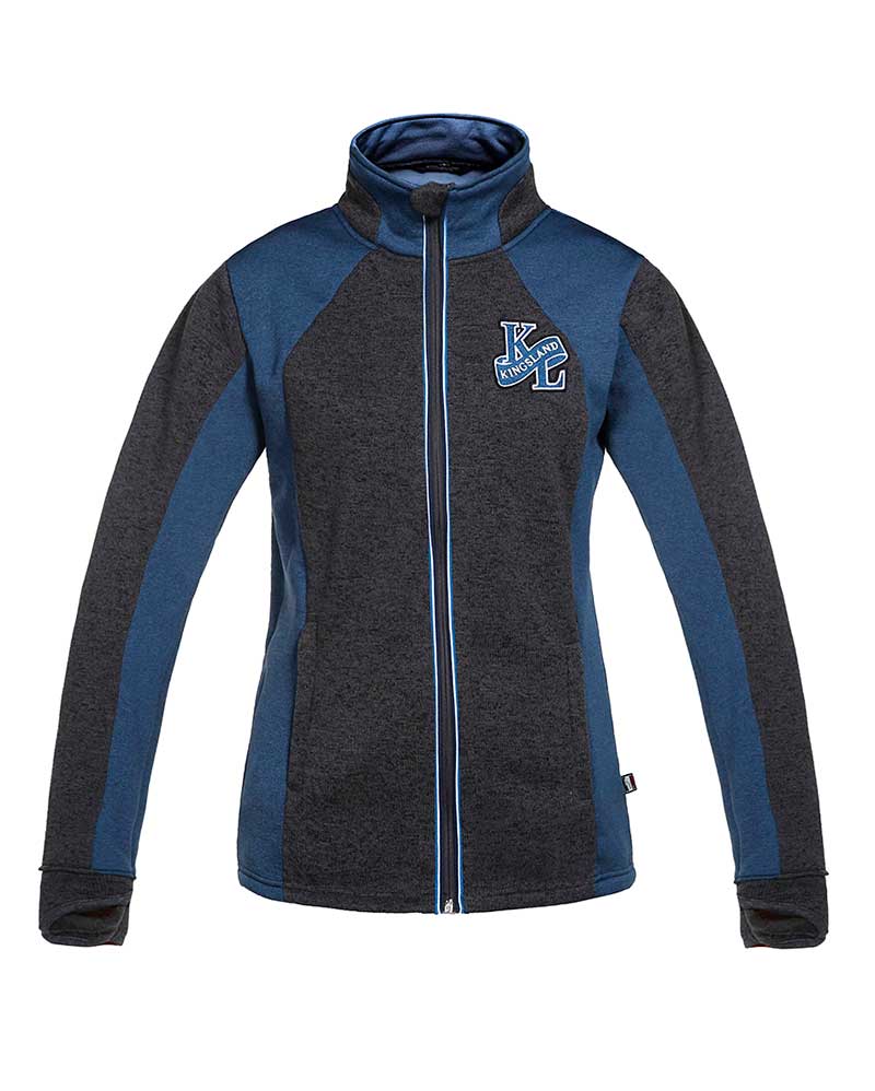 Chaqueta polar de entrenamiento gris y azul para mujer - Buttercup - Kingsland