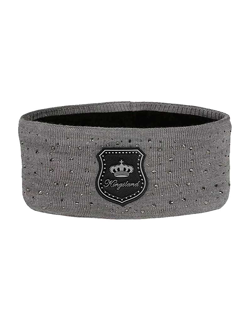 Bandeau fin en maille gris à strass e intérieur polaire Houilles - Kingsland