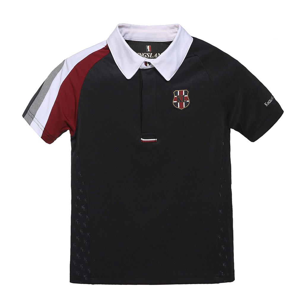Polo en piqué de compétition à manches courtes bleu marine pour garçon - Dumfries - Kingsland