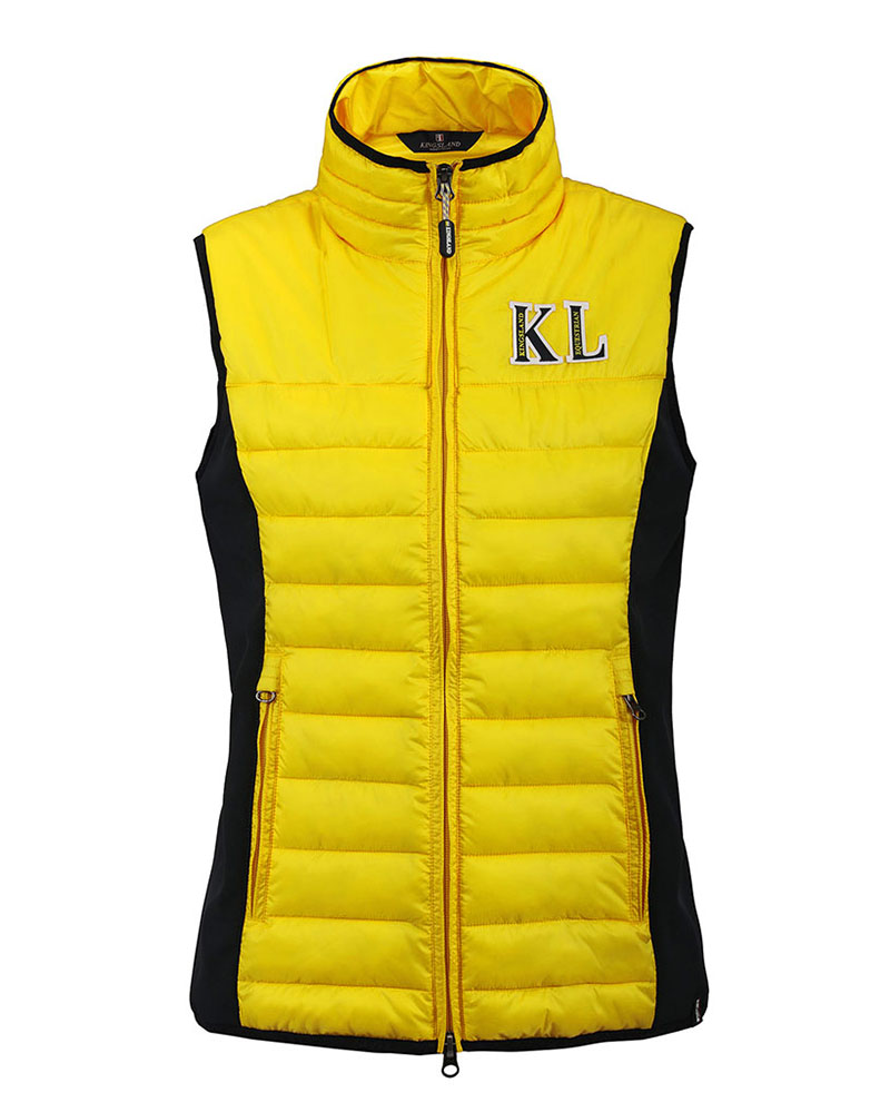 Yellow and navy blue padded vest – unisex – Le Vanto – Kingsland