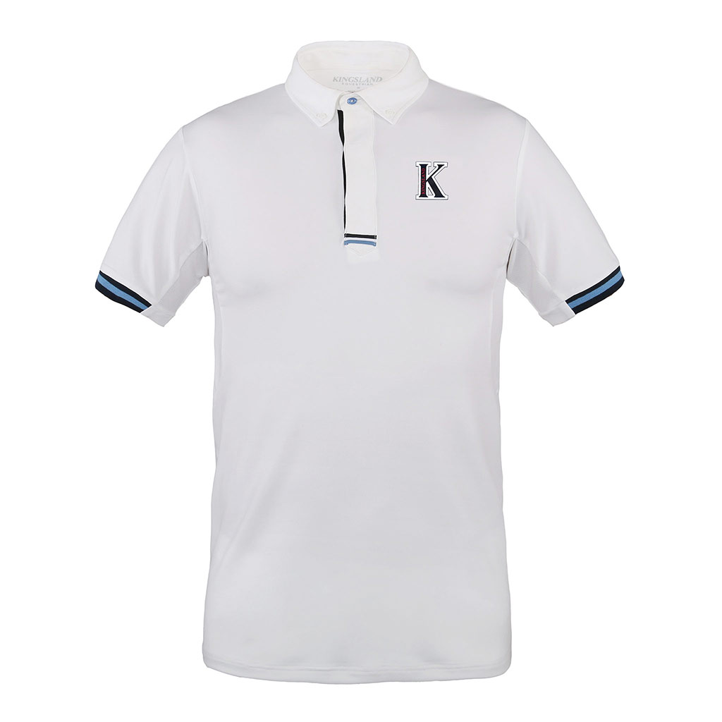 Competition polo shirt for men – Fezzano model – white color – Kingsland