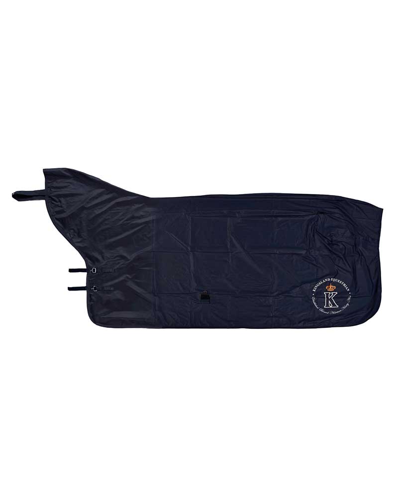 Waterproof rug / rain sheet with neck in navy blue for horse – Lancaster – Kingsland