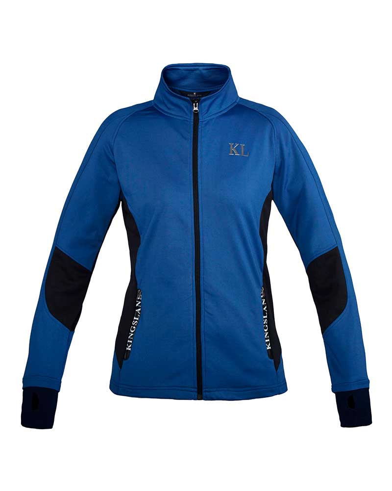 Fleece training jacket in blue and navy blue for woman – Colusa – Kingsland
