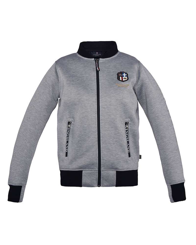 Sudadera gris y azul marino con cremallera unisex - Cloverdale - Kingsland