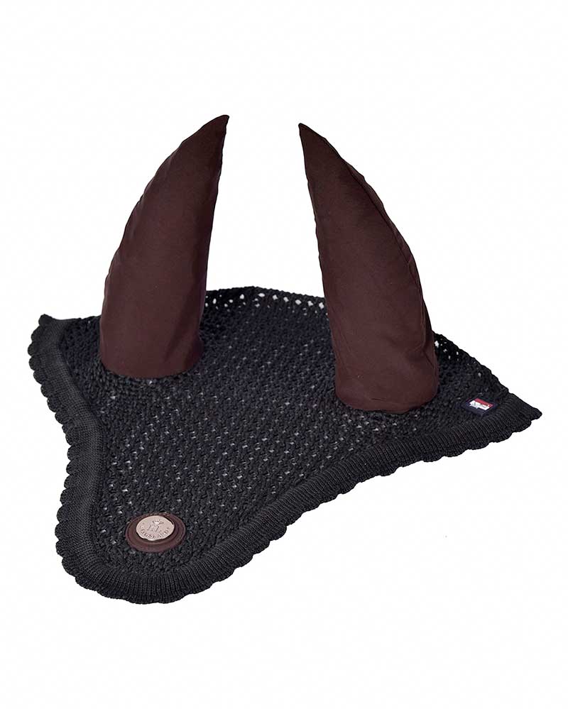 Black ear bonnet for horse - Kingsland