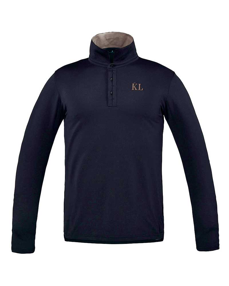 Men's Long-Sleeve Navy Polo - Diablerets - Kingsland