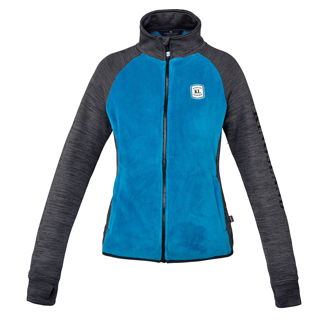 Women’s Light Blue and Heathered Grey Fleece Training Jacket – Koschuta – Kingsland