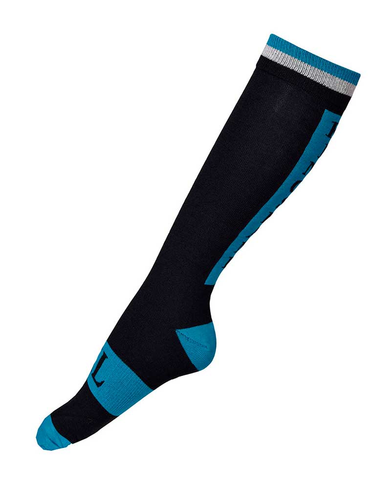 Calcetines coolmax de caña alta negros y azul celeste - Napf - Kingsland.