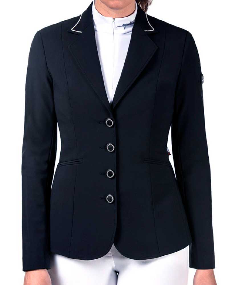 Veste de compétition bleu marine avec boutons de brillants pour femme - Dorthy - Equiline