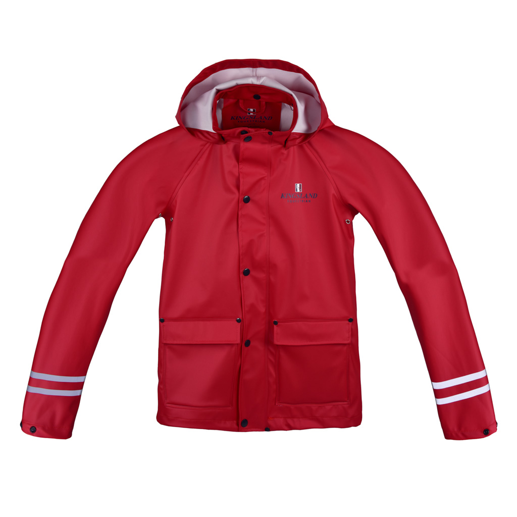 Coupe-vent rouge avec capuche de quita et pon junior unisexe Claxto - Kingsland