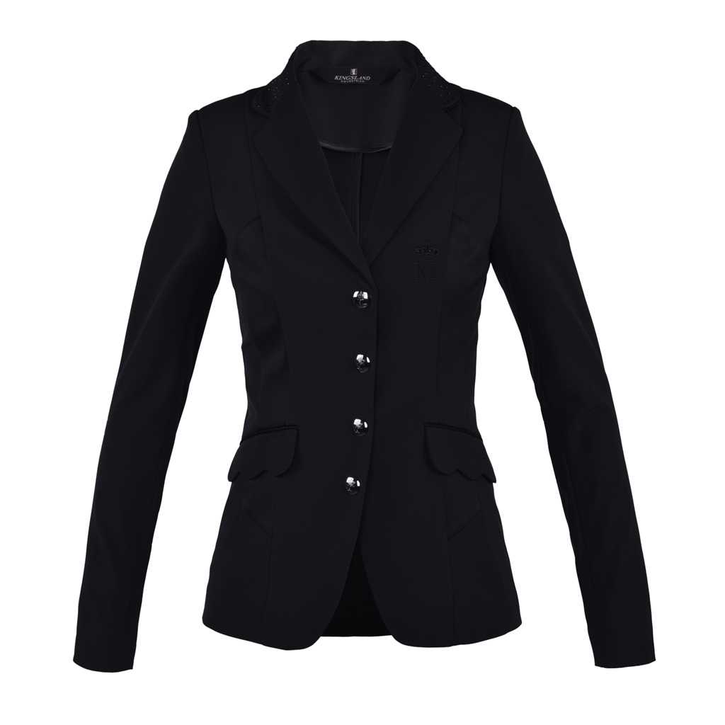 Veste de compétition noire avec col de brillants pour femme – Ossabaw – Kingsland