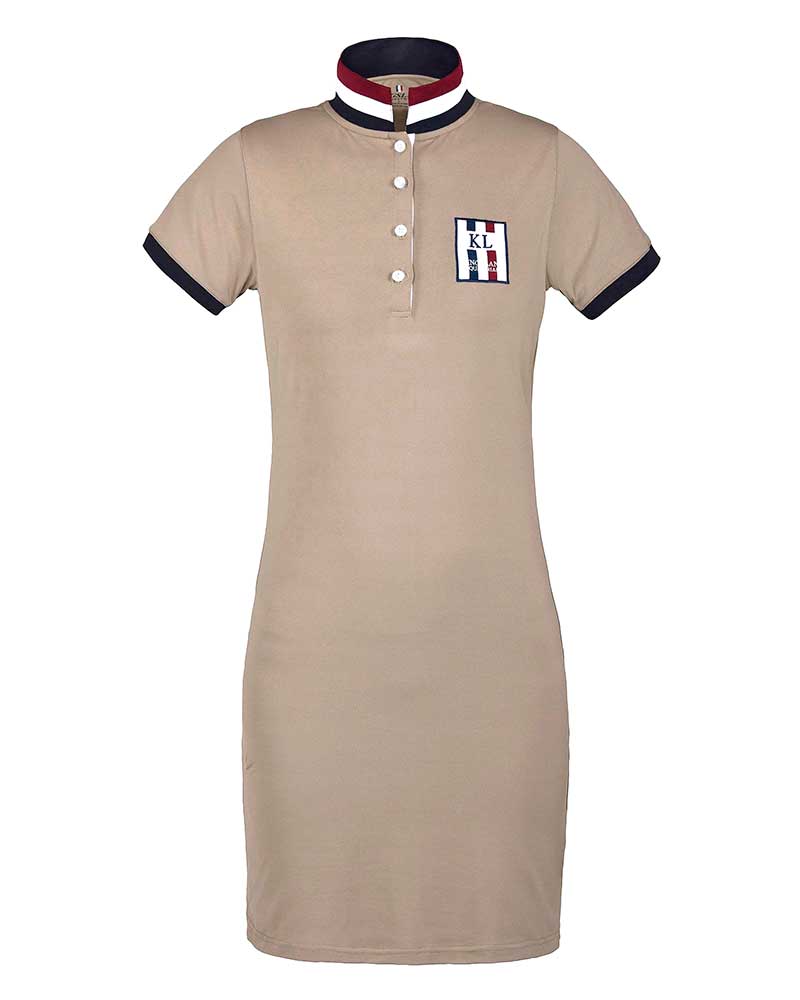 Robe en piqué style Polo à manches courtes beige (beige cinder) pour femme Sagitta - Kingsland
