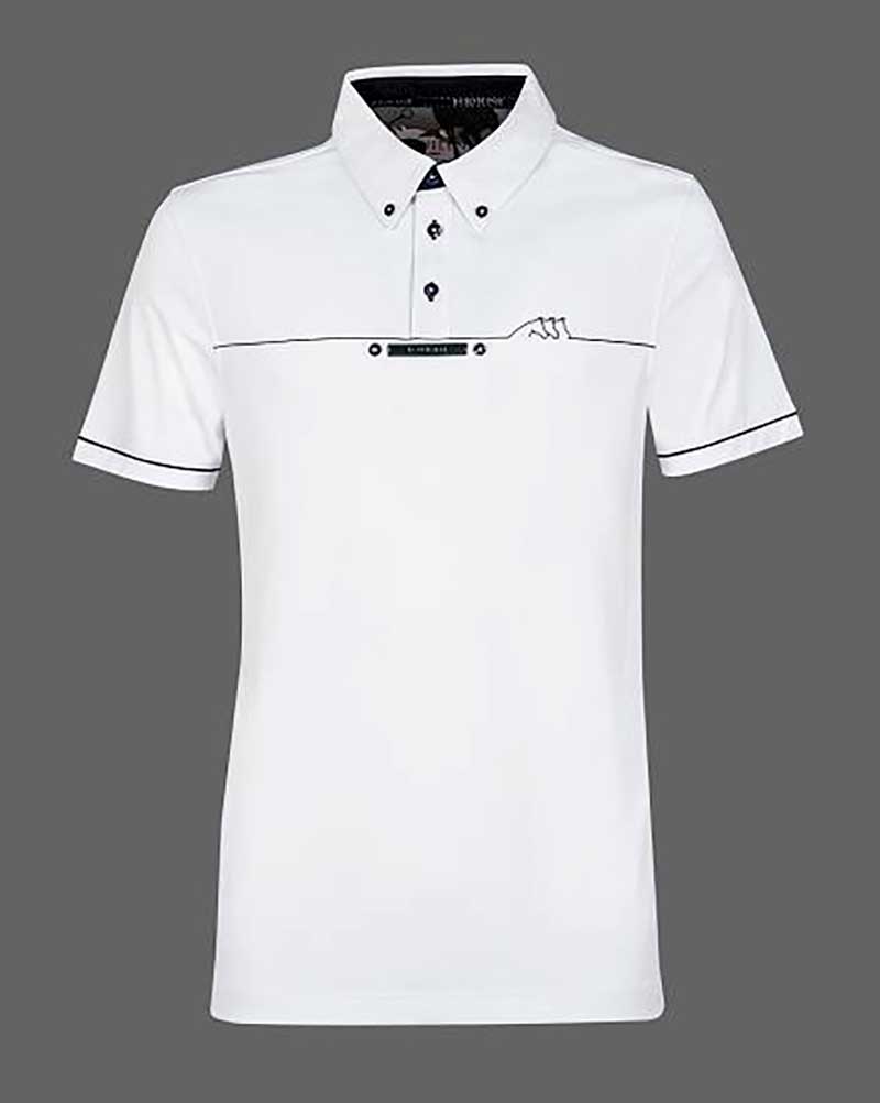 White competition polo shirt for men - Equiline
