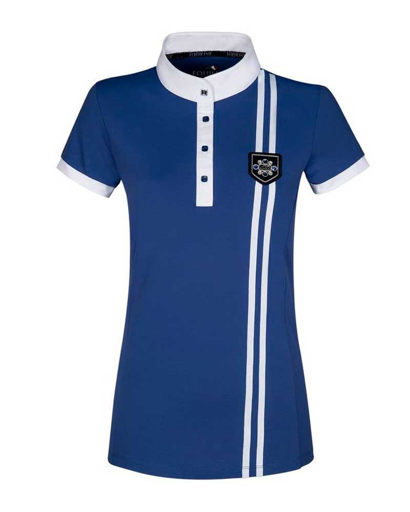 Polo de compétition bleu pour femme - Equiline