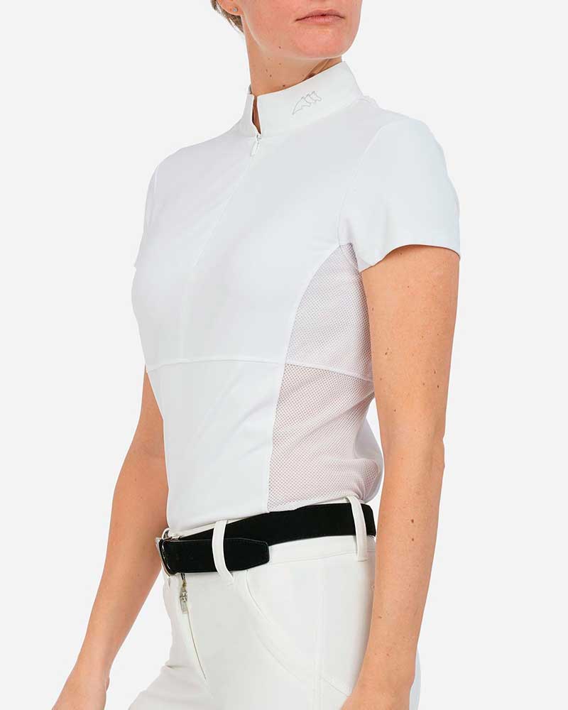 Polo de compétition blanc pour femme - Equiline