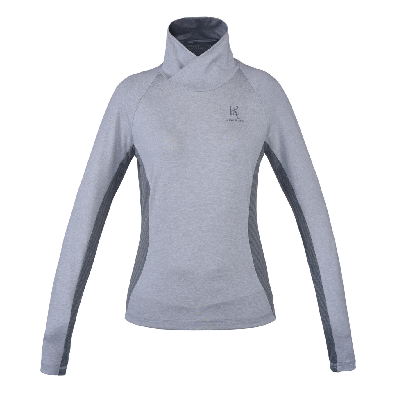 T-shirt manches longues pour femme modèle Nora Gris clair - Kingsland