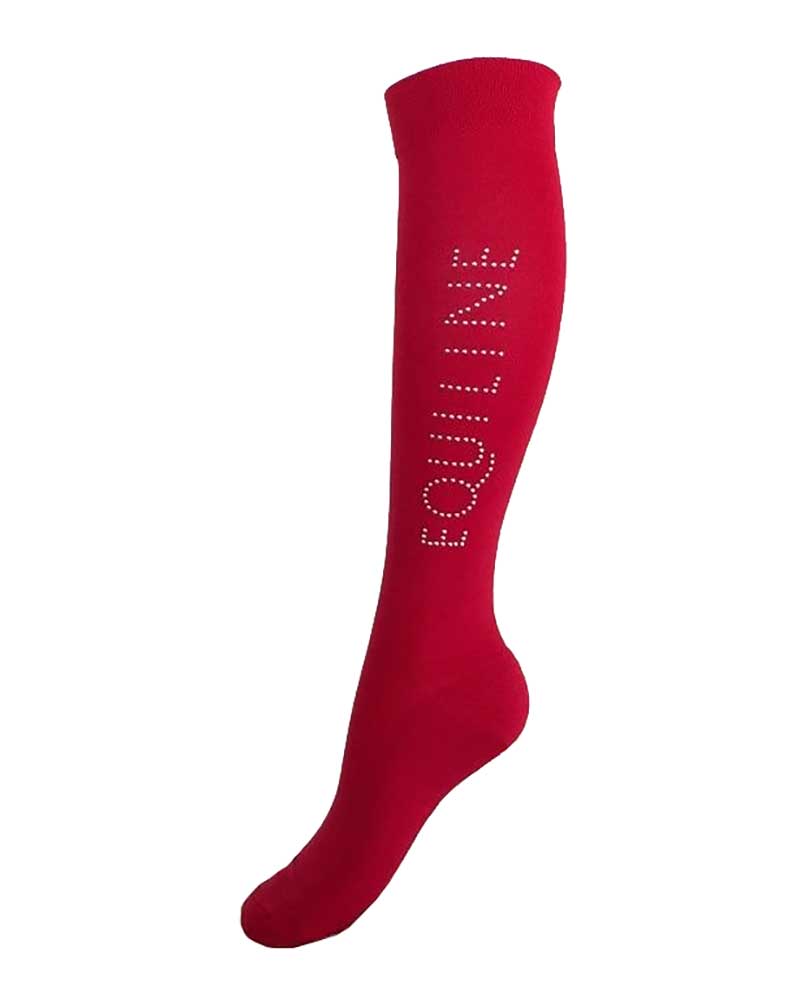 Red Knee-High Socks with Mini Studs – Marilene – Equiline