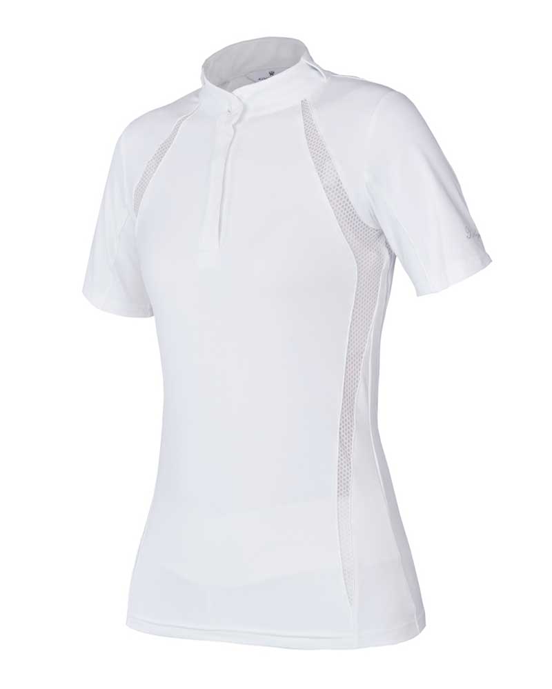 Polo de compétition à manches courtes blanc pour femme - Diamore - Kingsland Dressage