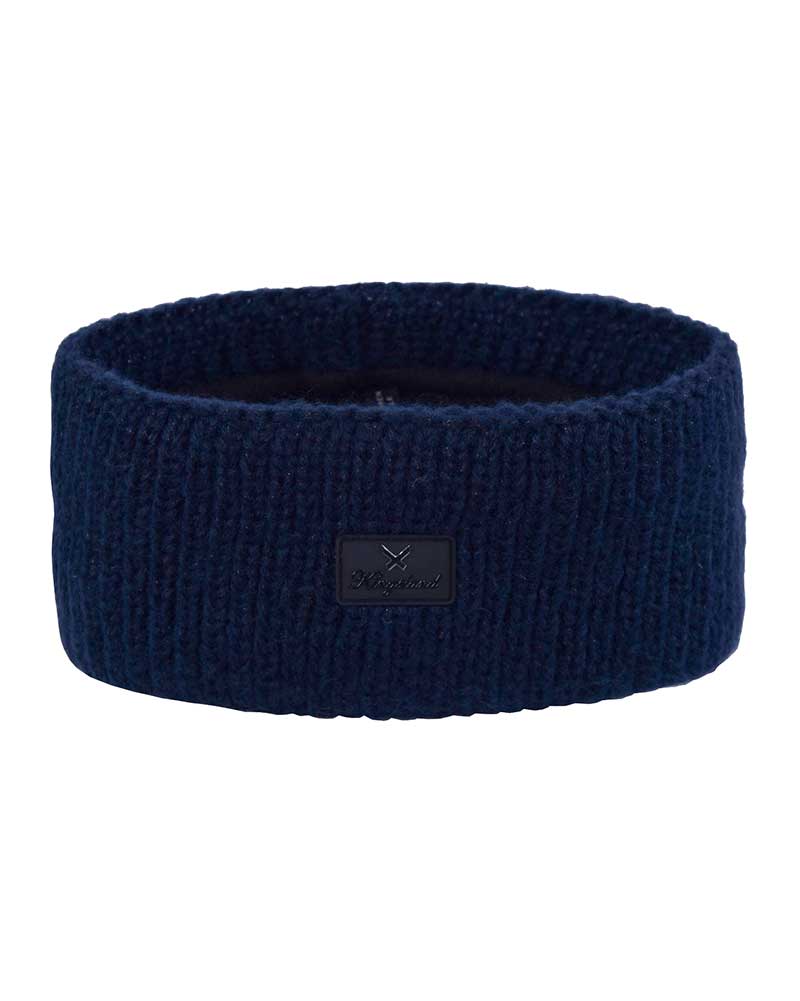 Thick navy blue knitted headband with glitter and fleece lining – Posadas – Kingsland Dressage