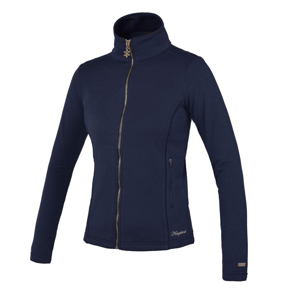 Navy Blue Training Fleece Jacket for Women – CD Salvamento Model – Kingsland Dressage