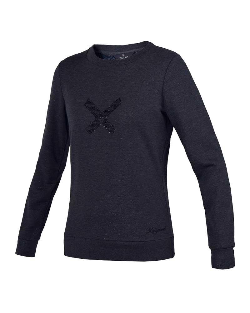 Dark Grey Sweatshirt (Shimmer Fabric) for Women – Olavarria Model – Kingsland Dressage