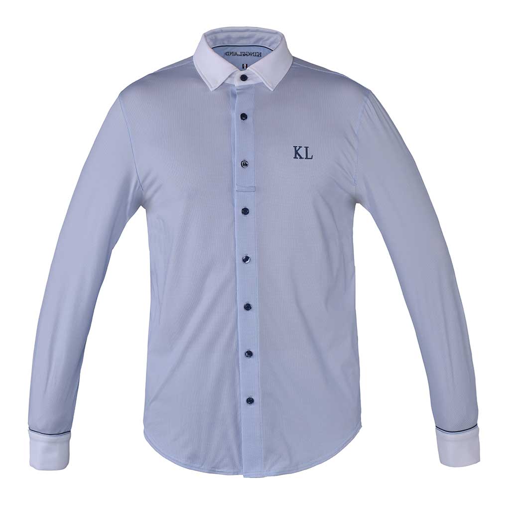 Camisa de competición de manga larga Color azul para hombre Caple - Kingsland