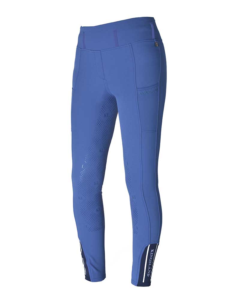 Pantalons pull-on avec ceinture large et élastique bleu (grip à fond intégral) pour femme Katja - Kingsland