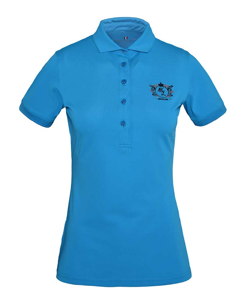 Polo technique en piqué à manches courtes bleu (blue vivid) pour femme Trayas - Kingsland
